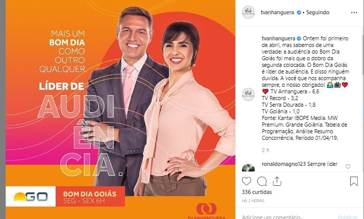 TV Anhanguera provoca Record e diz que teve o dobro de audiência na estreia  de Mariana na concorrente – Goiás 24 horas